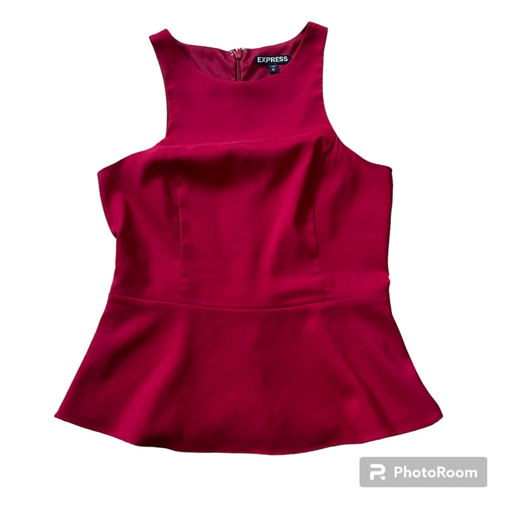 EXPRESS peplum top size XS red